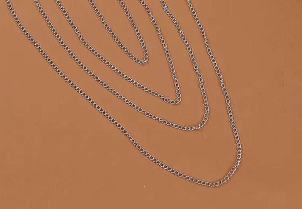 Multi Layered Leg Chain In Silver - Picture 3 of 3